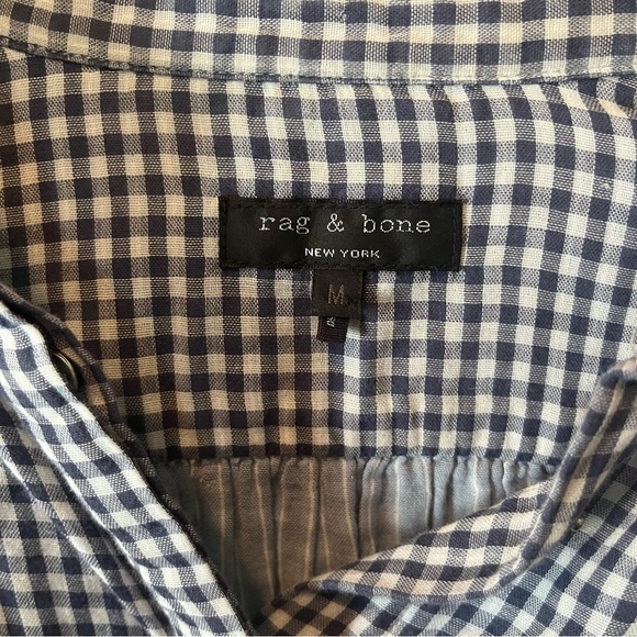 Rag & Bone Checkered Print Button Down Top - Picture 3 of 7